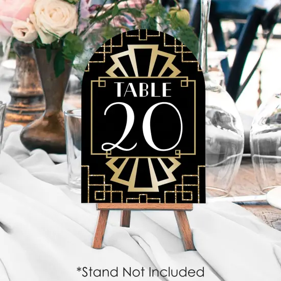 Big Dot of Happiness Roaring 20&rsquo;s - 1920s Art Deco Jazz Party Double-Sided 5 x 7 inches Cards - Table Numbers - 1-20 {4}