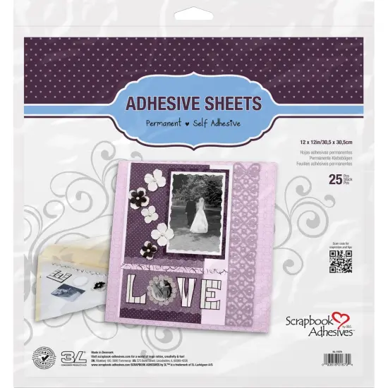 Scrapbook Adhesives Permanent Adhesive Sheets 25/Pkg-12"X12" {1}