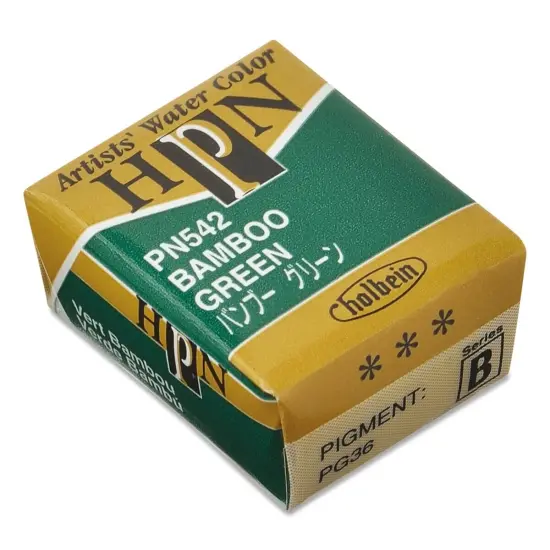 Holbein Artists' Watercolor Half Pan - Bamboo Green {1}