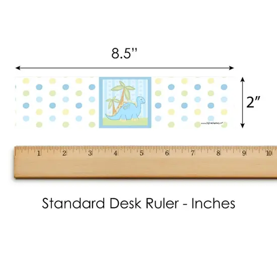 Big Dot of Happiness Baby Boy Dinosaur - Baby Shower or Birthday Party Water Bottle Sticker Labels - Set of 20 {6}