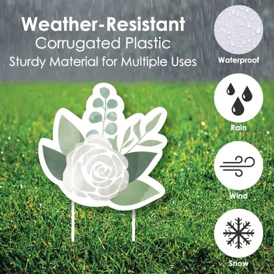 Big Dot of Happiness Boho Botanical Baby - Yard Sign and Outdoor Lawn Decorations - Greenery Baby Shower Yard Signs - Set of 8 {4}