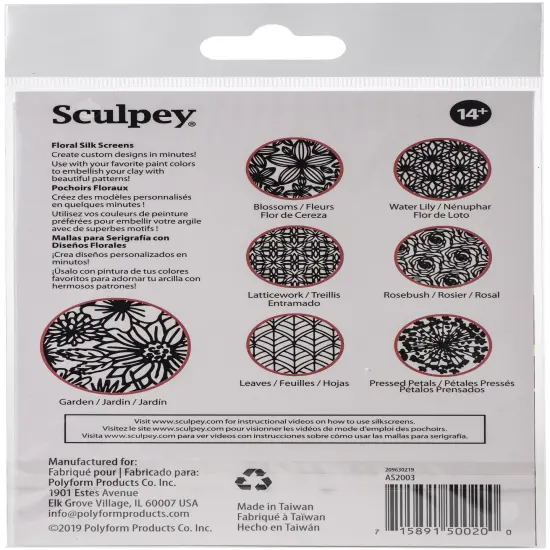 Sculpey Silkscreen Kit-Florals {2}