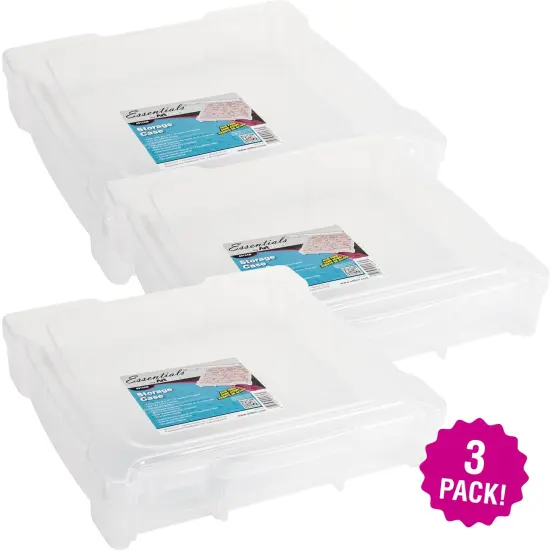 Multipack of 3 - ArtBin Essentials Box-14.125"X13.625"X3" Translucent {1}