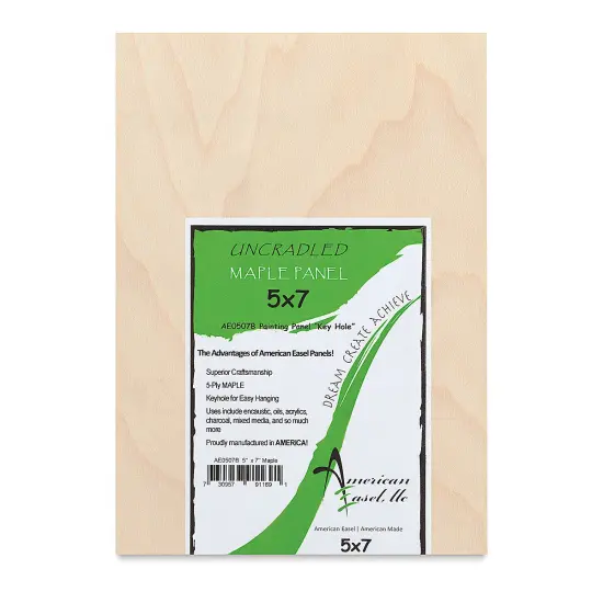 American Easel Maple Panel - 5" x 7", 1/2" Profile, Keyhole {1}