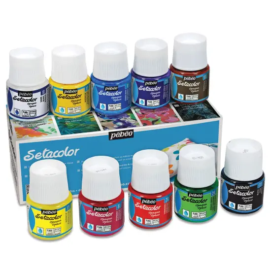 Pebeo Setacolor Fabric Paint - Opaque, Set of 10 {1}
