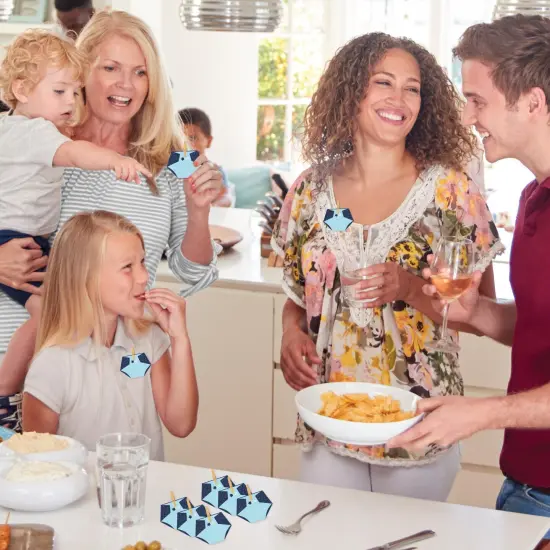 Big Dot of Happiness Baby Boy - Blue Baby Shower Conversation Starter - 2-in-1 Dirty Diaper Game - Set of 24 {4}