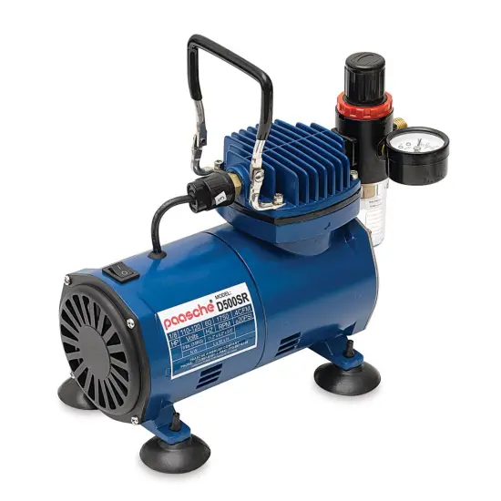 Paasche Air Compressor - 1/5 Horsepower, D500SR with Regulator and Moisture Trap {1}
