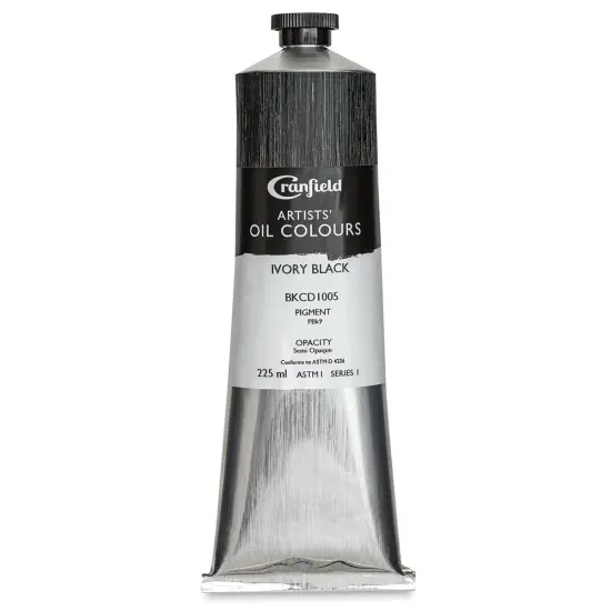 Cranfield Artists' Oils - Ivory Black, 225 ml, Tube {1}