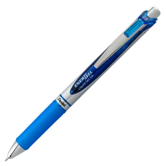 EnerGel RTX Retractable Liquid Gel Pen, (0.3mm) Needle Tip, Extra Fine Line, Blue Ink {1}