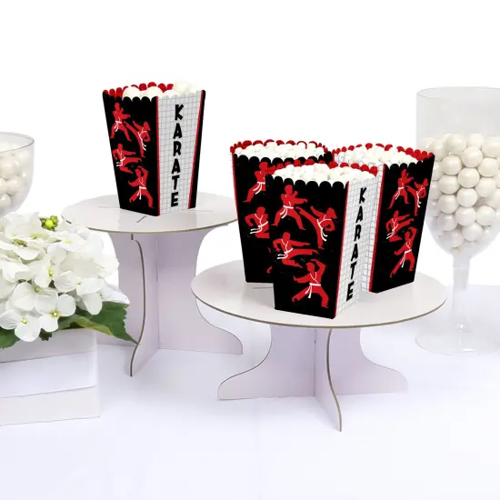 Big Dot of Happiness Karate Master - Martial Arts Birthday Party Favor Popcorn Treat Boxes - Set of 12 {4}