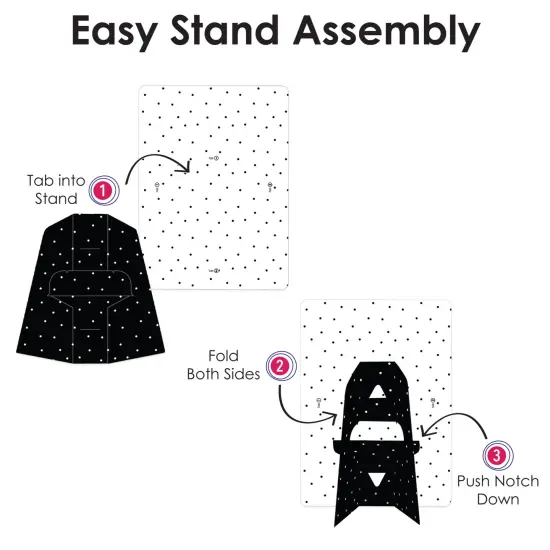 Big Dot of Happiness Mr. and Mrs. - Black and White Wedding or Bridal Shower 4x6 Picture Display - Paper Photo Frames - Set of 12 {7}