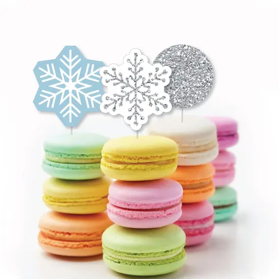 Big Dot of Happiness Winter Wonderland - Shaped Snowflake Holiday Party and Winter Wedding Cut-Outs - 24 Count {4}