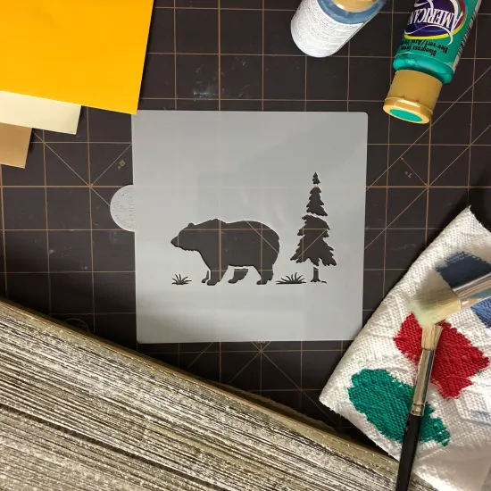 Bear Cookie & Craft Stencil | CM055 by Designer Stencils | Cookie Decorating Tools | Baking Stencils for Royal Icing, Airbrush, Dusting Powder | Craft Stencils for Canvas, Paper, Wood | Reusable Food Grade Stencil {3}