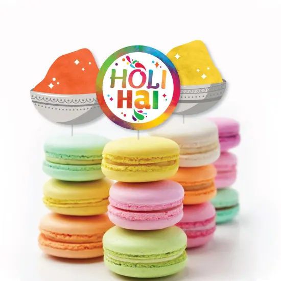 Big Dot of Happiness Holi Hai - DIY Shaped Festival of Colors Party Cut-Outs - 24 Count {4}