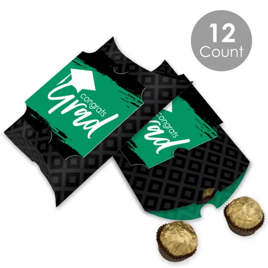 Big Dot of Happiness Green Grad - Best is Yet to Come - Favor Gift Boxes - Green Graduation Party Large Pillow Boxes - Set of 12 {3}