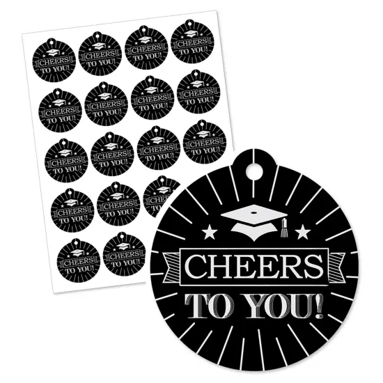 Big Dot of Happiness Graduation Cheers - Graduation Party Favor Gift Tags (Set of 20) {3}