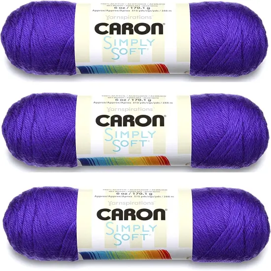 (Pack of 3) Caron Simply Soft Solids Yarn-Iris {1}