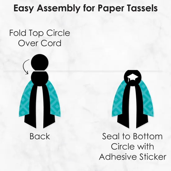 Big Dot of Happiness 30 Piece Teal Graduation Party Pennant Triangle Banner {7}