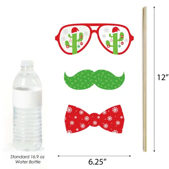 Big Dot of Happiness Merry Cactus - Christmas Cactus Party Photo Booth Props Kit - 20 Count {6}