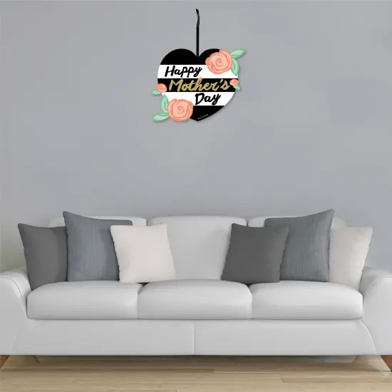 Big Dot of Happiness Best Mom Ever - Hanging Porch Mother's Day Party Outdoor Decorations - Front Door Decor - 1 Piece Sign {4}