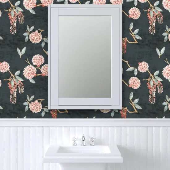 Peel & Stick Wallpaper 2FT Wide Floral Garden Flower Leaf Bloom Nature Cottagecore Botanical Spring Summer Custom Removable Wallpaper by Spoonflower {6}