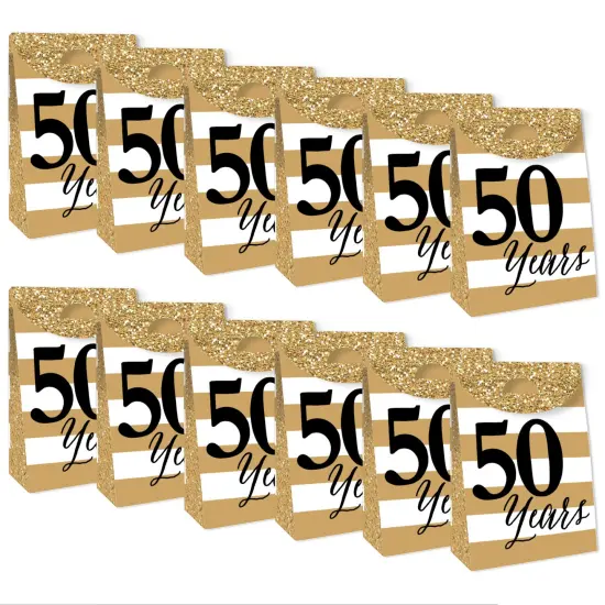 Big Dot of Happiness We Still Do - 50th Wedding Anniversary - Anniversary Gift Favor Bags - Party Goodie Boxes - Set of 12 {6}
