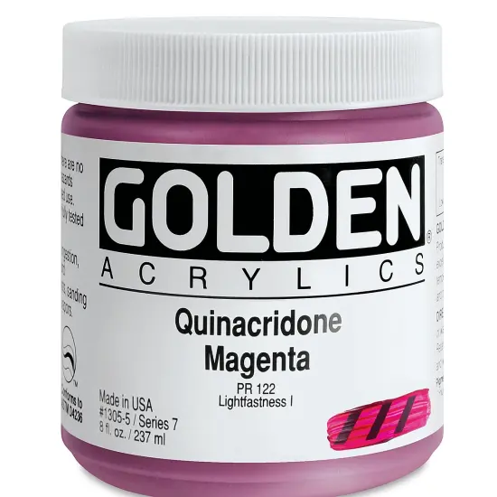 Golden Heavy Body Artist Acrylics - Quinacridone Magenta, 8 oz Jar {2}