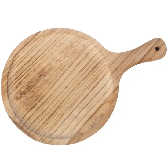 Wooden Round Shape Serving Tray Display Platter {4}