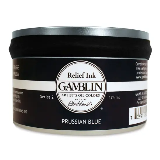 Gamblin Artist's Colors Relief Ink - Prussian Blue, 175 ml {1}