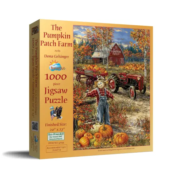 Sunsout The Pumpkin Patch Farm 1000 pc Halloween Jigsaw Puzzle 57144 {3}