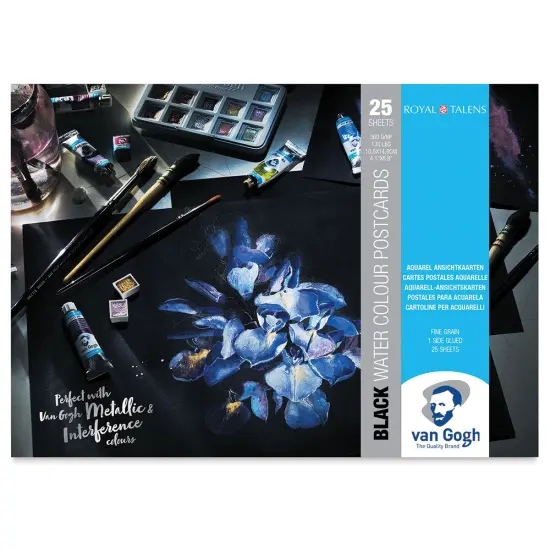 Van Gogh Black Watercolor Paper Pad - Postcard, 4.1" x 5.8" {1}