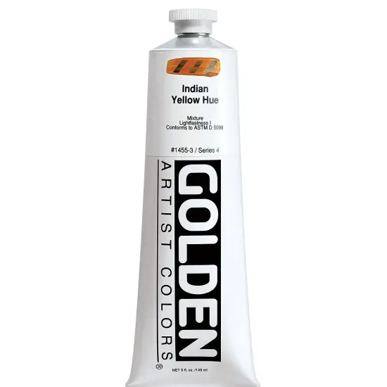 Golden Heavy Body Artist Acrylics - Indian Yellow Historic Hue, 5 oz Tube {2}