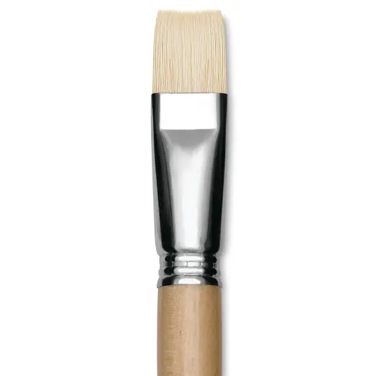Escoda Clasico Chungking White Bristle Brush - Bright, Long Handle, Size 22 {1}