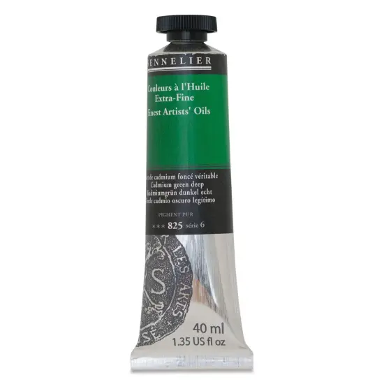 Sennelier Artists' Extra Fine Oil Paint - Cadmium Green Deep, 40 ml tube {1}