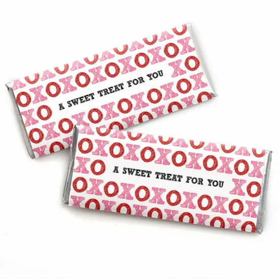 Big Dot of Happiness Conversation Hearts - Candy Bar Wrappers Valentine's Day Party Favors - Set of 24 {1}