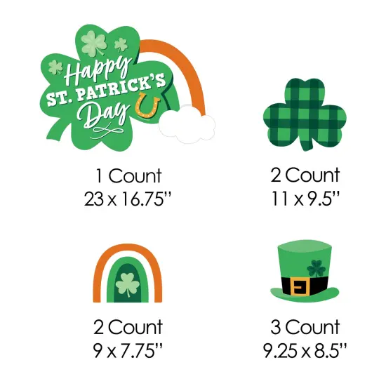 Big Dot of Happiness Shamrock St. Patrick's Day - Yard Sign and Outdoor Lawn Decorations - Saint Paddy's Day Party Yard Signs - Set of 8 {7}