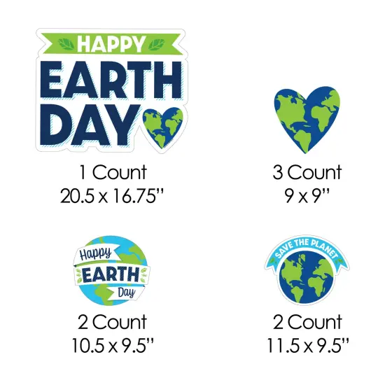 Big Dot of Happiness Happy Earth Day - Yard Sign and Outdoor Lawn Decorations - Save the Planet Yard Signs - Set of 8 {7}