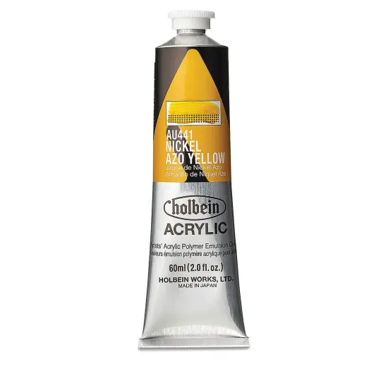 Holbein Heavy Body Artist Acrylics - Nickel Azo Yellow, 60 ml tube {1}