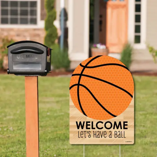 Big Dot of Happiness Nothin' but Net - Basketball - Party Decorations - Birthday Party or Baby Shower Welcome Yard Sign {3}