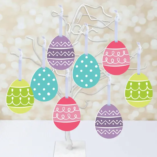 Big Dot of Happiness Hippity Hoppity - Easter Egg Decorations - Tree Ornaments - Set of 12 {3}