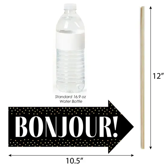 Big Dot of Happiness Funny Stars Over Paris - Parisian Themed Party Photo Booth Props Kit - 10 Piece {4}