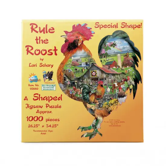 Sunsout Rule the Roost 1000 pc Special Shape Jigsaw Puzzle 95880 {4}