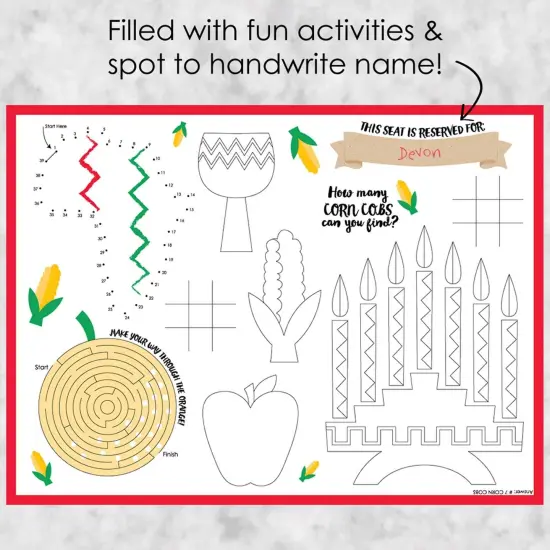 Big Dot of Happiness Happy Kwanzaa - Paper Coloring Sheets - Activity Placemats - Set of 16 {3}