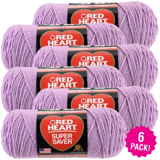 Multipack of 6 - Red Heart Super Saver Yarn-Orchid {1}