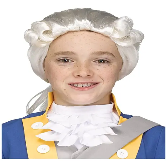 George Washington Wig and Jabot Costume Accessory {1}