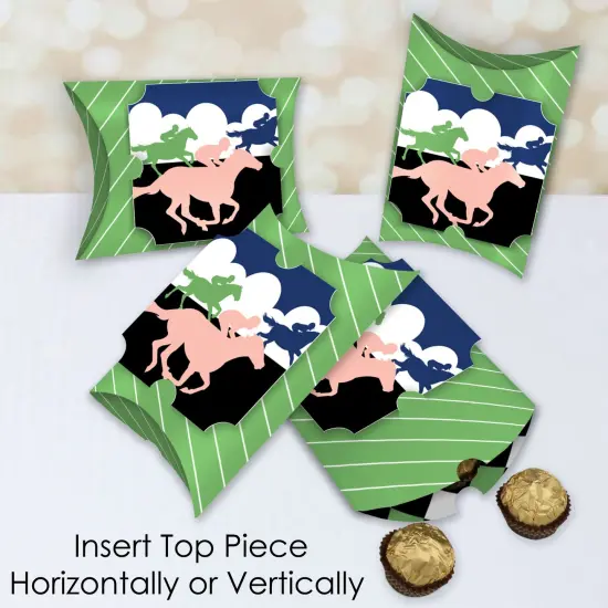 Big Dot of Happiness Kentucky Horse Derby - Favor Gift Boxes - Horse Race Party Large Pillow Boxes - Set of 12 {4}