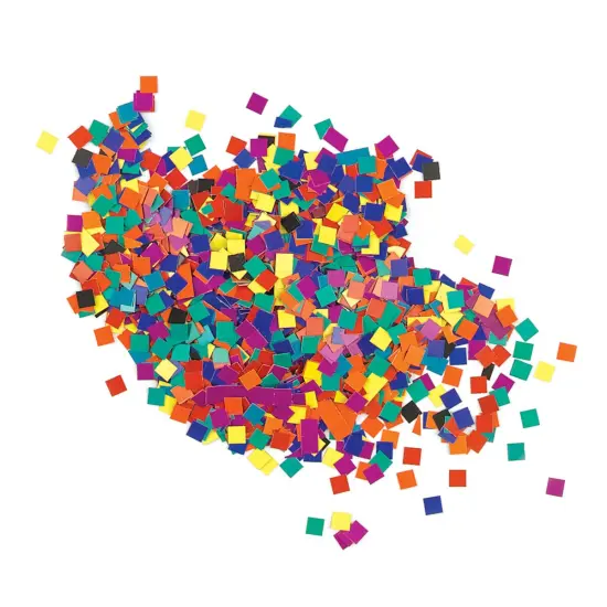 Roylco Mosaic Paper Squares - 3/8" x 3/8", Assorted Colors, Box of Approximately 10,000 {1}