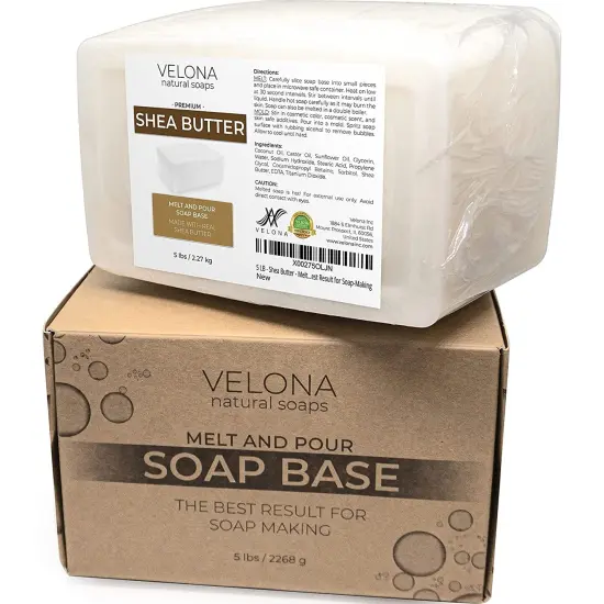 10 LB - Shea Butter - Melt and Pour Soap Base by Velona | SLS/SLES Free | Natural Bars for The Best Result for Soap-Making {6}