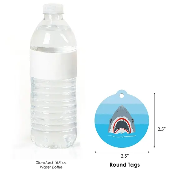 Big Dot of Happiness Shark Zone - Jawsome Party or Birthday Party Favor Gift Tags (Set of 20) {4}