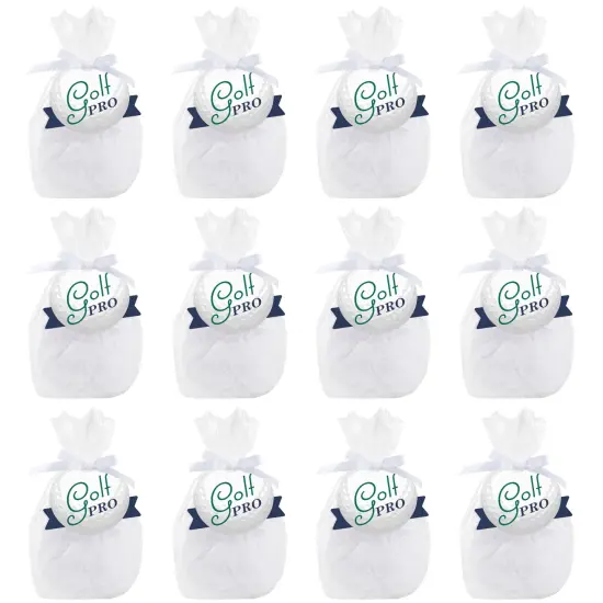 Big Dot of Happiness Par-Tee Time - Golf - Birthday or Retirement Party Clear Goodie Favor Bags - Treat Bags With Tags - Set of 12 {7}